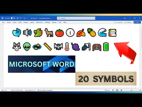 MICROSOFT WORD 20 SYMBOLS |
