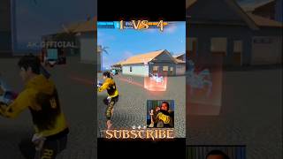 1vs4 Destroyed in Seconds 🔥 M500 Insane 1vs4 🤯 #shorts #freefireshorts