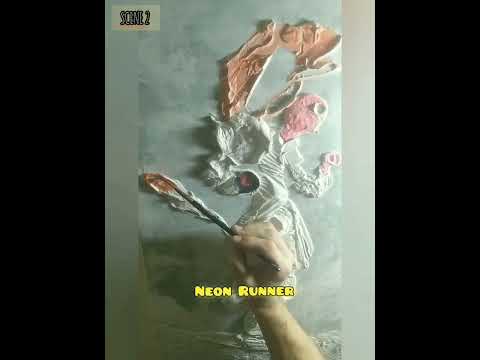 Coloring bas-relief, Lapush character, scene 2.1