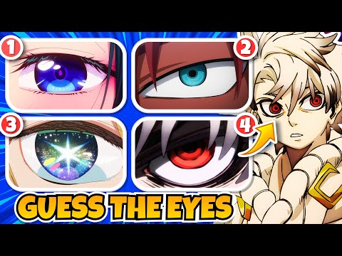 GUESS THE ANIME BY EYES 👁️🔥 (Hard ➜ Very Easy)