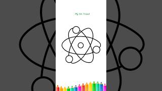 ATOM DRAWING EASY  #drawing  #shorts  #atom