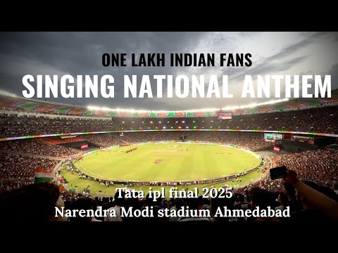 Goosebumps- 1 lakh indians singing national anthem at Narendra Modi stadium Ahmedabad #ipl2025final 