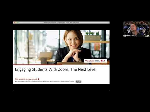 Engaging students online with Zoom: Taking Zoom to the next level (June 9, 2020)