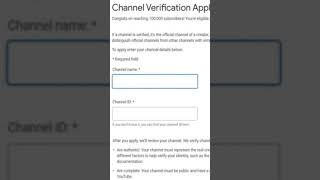 how to apply youtube channel verification badge 2021 #shorts