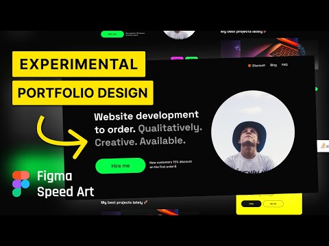 Figma Speed Art - Experimental Portfolio Design
