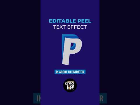 How to create editable peel text effect in Adobe Illustrator.