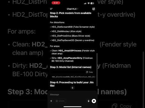 Automatically make Helix files with Chat HLX! Enter in the blocks/idea, get out a .hlx file!