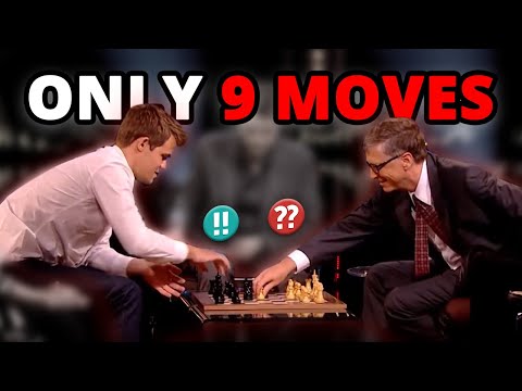 Magnus Carlsen VS Bill Gates. Shortest Chess Game