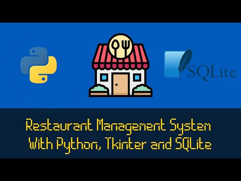 Restaurant Management System with Python using  Tkinter and Sqlite3