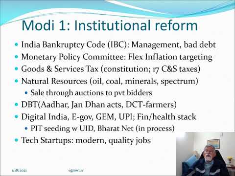 Indian PM Modi Govt policy reforms, in historical perspective: Big Bang reforms? - Arvind Virmani