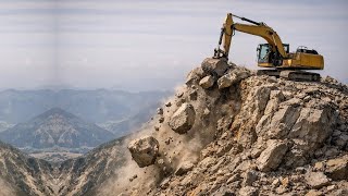 EXCAVATOR OPERATOR VIEW: Humming and Drilling in Action!” #excavators #stonemachinery #sand #mining