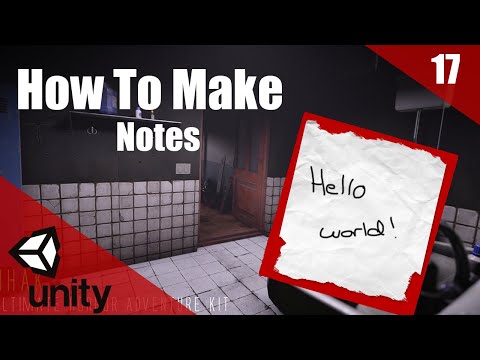 How To Make A HORROR Game In Unity | Note System | Horror Series Part 017
