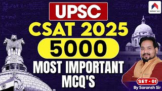 CSAT Practice SET 1 | UPSC CSAT 2025 | UPSC prelims 2025 | By Saransh Sir