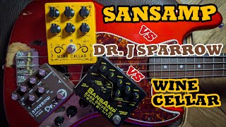 SANSAMP vs WINE CELLAR vs DR. J SPARROW - bass preamp comparison (NO TALKING) #sansamp #basspreamp
