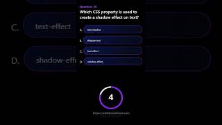 Which CSS property is used to create a shadow effect on text