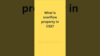 css interview question: what is overflow property in css? #shorts #viral #coding #education #css