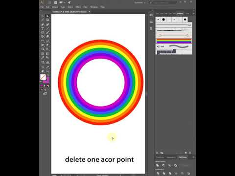 Creating rainbow in illustrator #Shorts