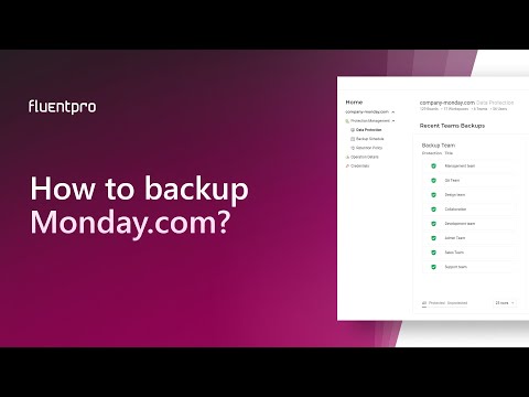 How to backup Monday.com ? | FluentPro