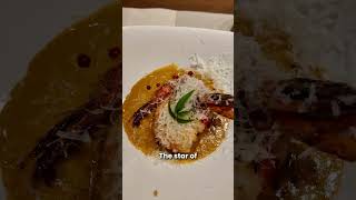 9 course seafood tasting menu featuring Korean fusion techniques