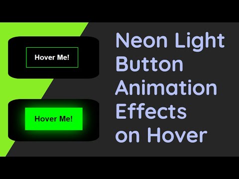 Neon Light Button Animation Effects on Hover using HTML and CSS