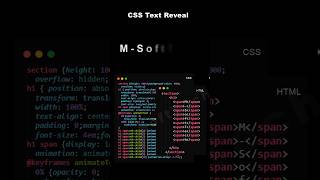 Pure CSS Text Reveal From Smoke Animation Effect #css3 #cssanimation #webdesign #webdevelopment