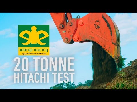 eiengineering excavator digging buckets outperforms competitor on a Hitachi ZX225  excavator