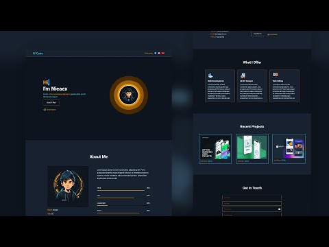 How to Build A Portfolio Website Using only HTML & CSS. portfolio website in HTML CSS