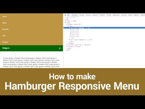 How to make Hamburger Responsive Menu