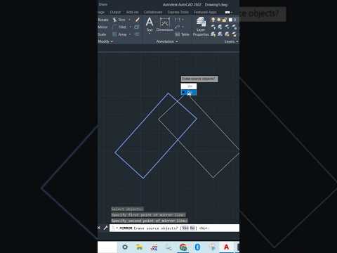 How to use mirror tool in AutoCAD #autocad #shorts