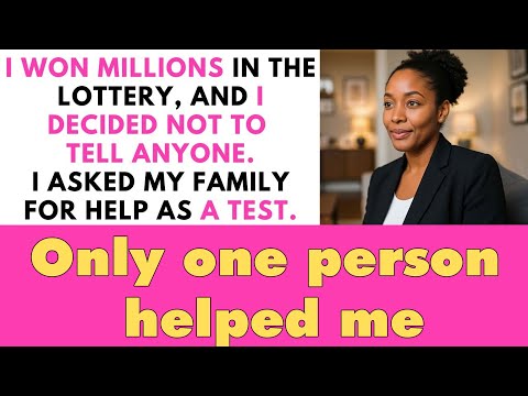 I Won Millions In The Lottery, And I Decided Not To Tell Anyone  I Asked My Family For Help As A Las