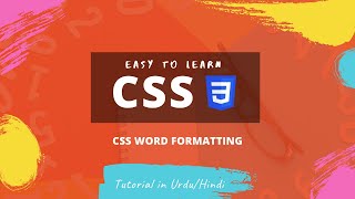 CSS Basic Course for Beginners - CSS Word Formatting
