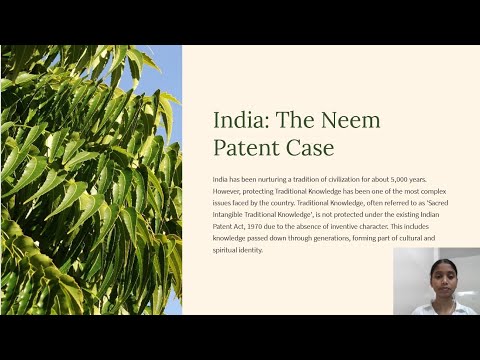 Case study:The Neem Patent Case