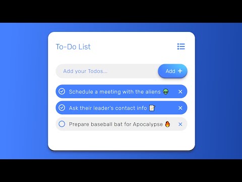 Build Todo List Using Vanilla Javascript