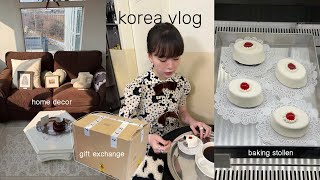 Goodbye vlog: gift exchange, home decor, Korean food, BEST vintage shop & baking stollen