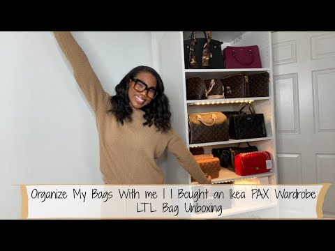 Organizing My Over 30+ handbag collection😱 | IKEA Pax Wardrobe set up | LTL London unboxing