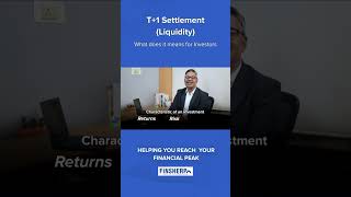 T+1 Settlement, Liquidity | What does it means for Investors | Liquidity | Finsherpa | #shorts