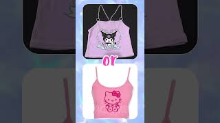 Kuromi vs Hello Kitty 🩷 #shorts #hellokitty #kuromi #choose #aesthetics #viralvideo #sanrio