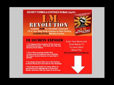 Finally - Start Making Some Serious Cash For Your Business with the IM Handbook by Matt Lloyd