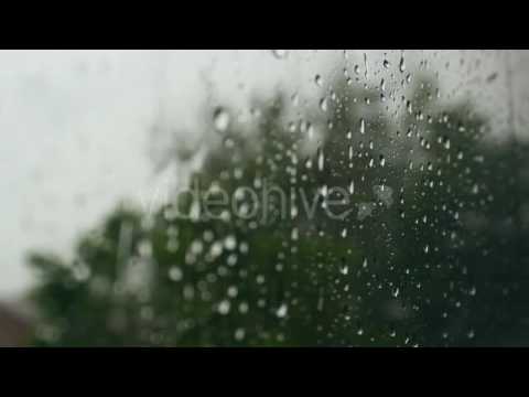 Rain Out of Window (Stock Footage)