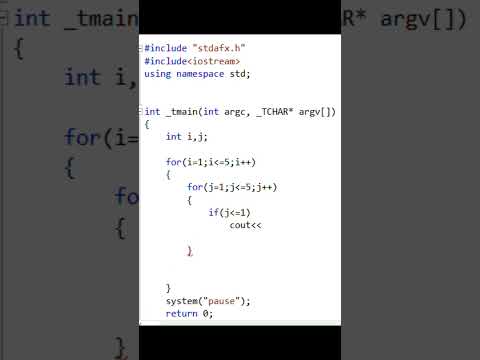 C++ Right Triangle Number Pattern #coding #cplus #programminglanguage #cplusplus #patterns