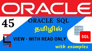 READ ONLY VIEW with examples | Oracle SQL tutorial in TAMIL @learncodetodaytamil