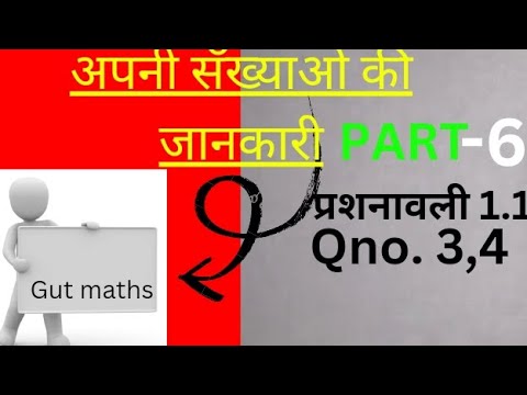 अपनी सॅख्याओ की जानकारी |knowing our number in hindi |part-6  | ex 1.1 |class -6 |gut maths.......