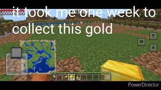 I build a gold castle in Minecraft survival.#minecraft #pythongaming