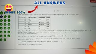 Database Management System Part - 1 Assessment Answers | Infosys Springboard 6.0 #AssessmentDB1