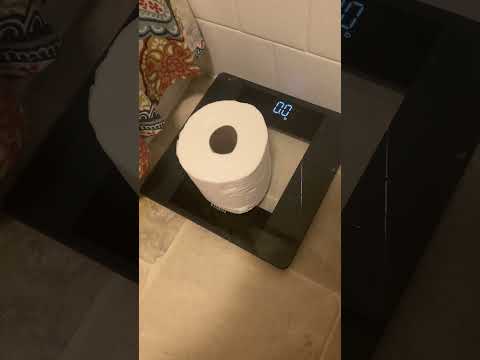 Toilet paper on a scale