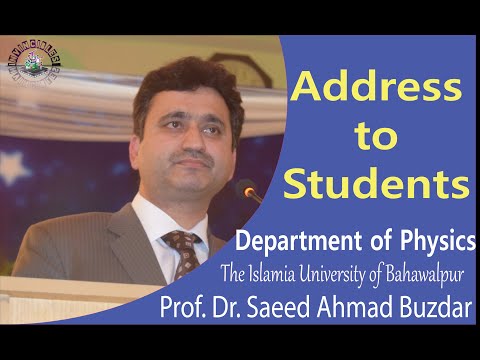 Address to the Students of Physics Department (IUB). Farewell Party 2020