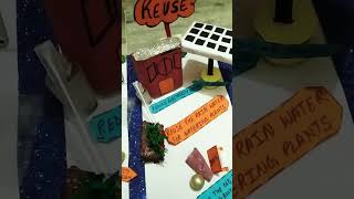 Reduce/Reuse/Recycle 3R Model💚♻😇 #projectworkforkids #craft #art #modelproject #unique