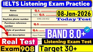IELTS Listening Practice Test 2026 with Answers | Recent Exam - 08.01.2026