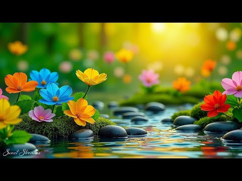 Relaxing Music and Water Sounds for Relieve Stress 🌸 Sleep Music, Anxiety Relief