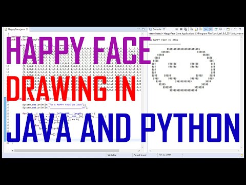 Happy Face Drawing In Java And Python  From Scratch